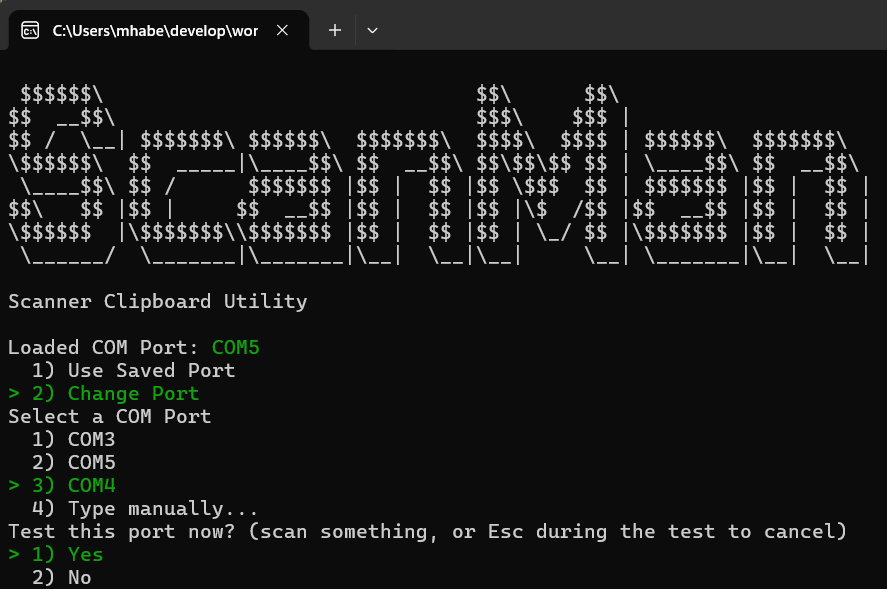 First-run setup